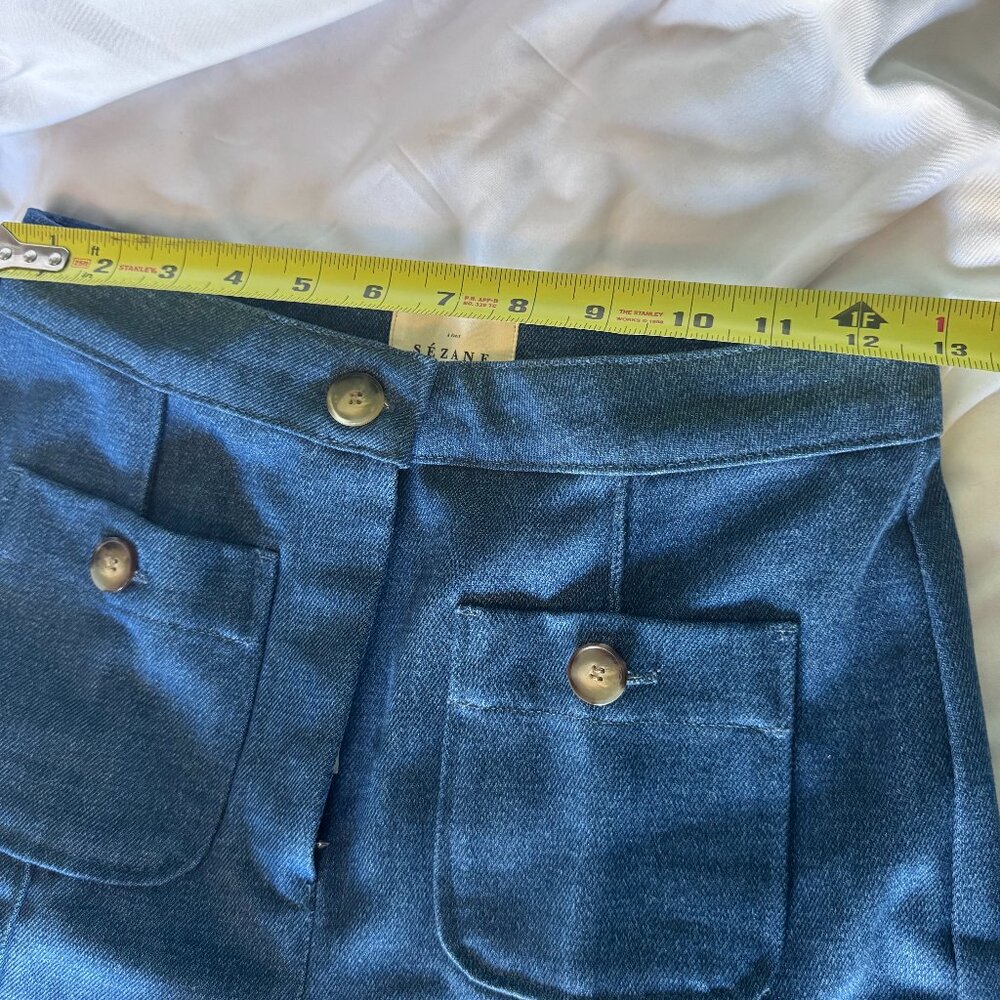 Sézane Emilio Trousers Denim Blue Size 2 NWT - Picture 7 of 11